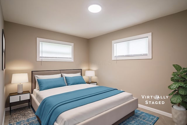 bedroom with baseboards