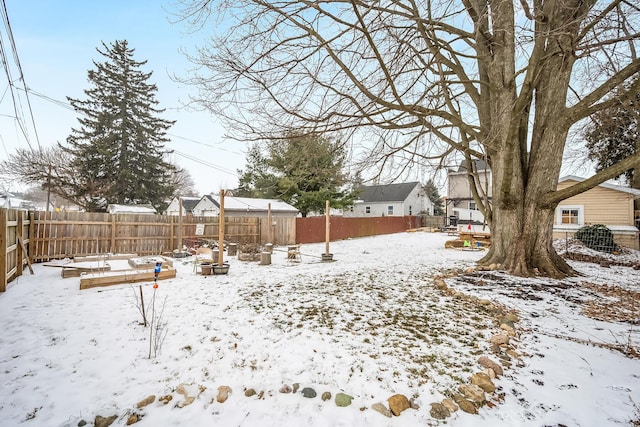 view of snowy yard