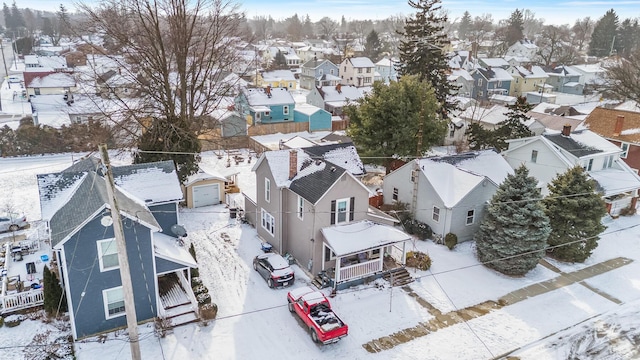 view of snowy aerial view