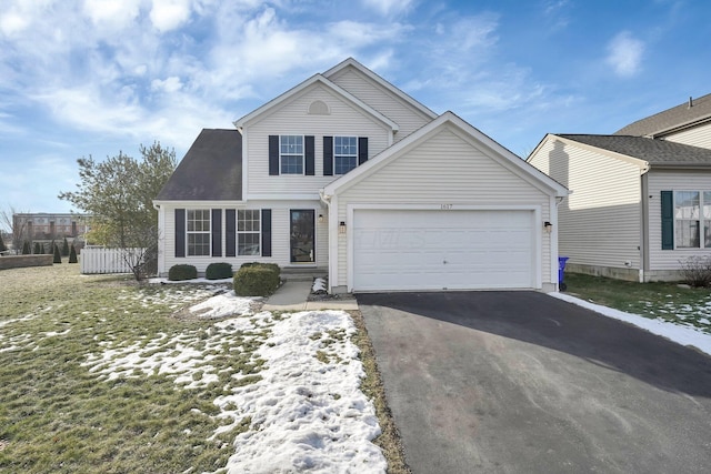 view of front property featuring a garage