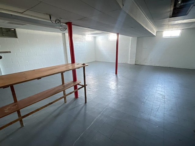 view of basement