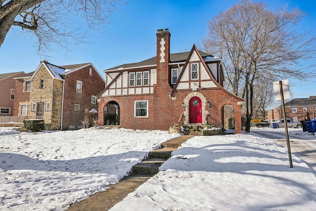 view of tudor home