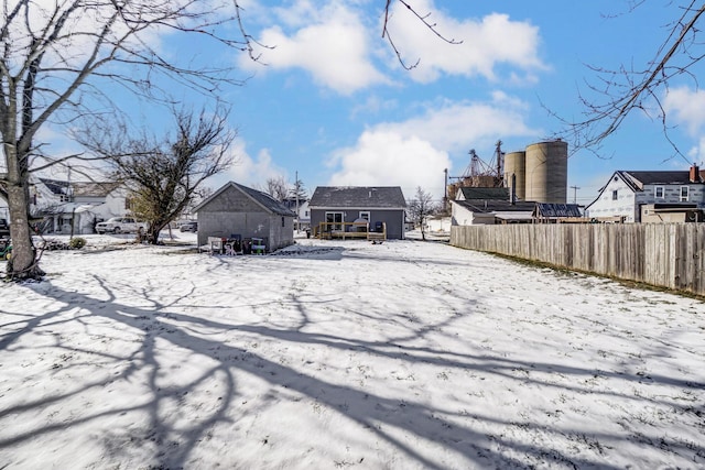 view of snowy yard