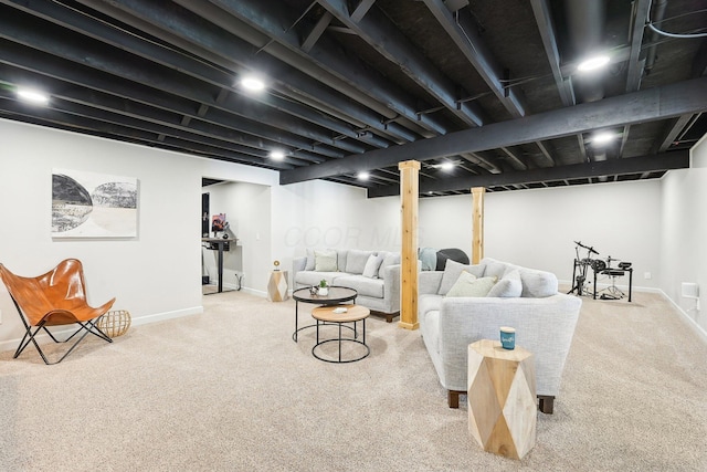 view of carpeted living room