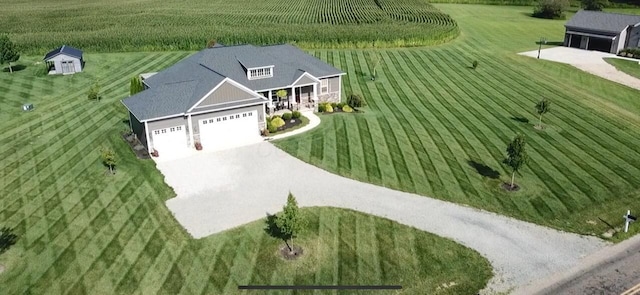 aerial view featuring a rural view