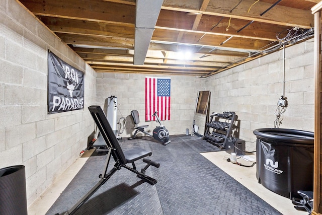 view of workout area