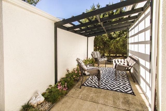 view of patio / terrace with a pergola