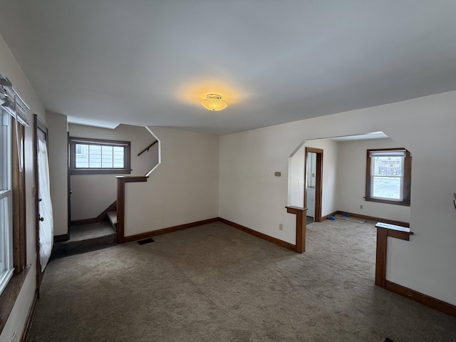 interior space with carpet floors