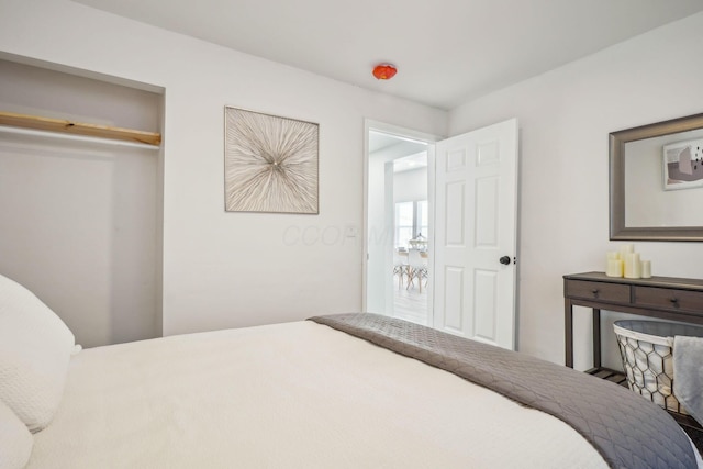 bedroom featuring a closet