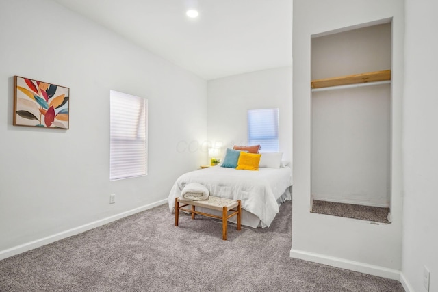 view of carpeted bedroom