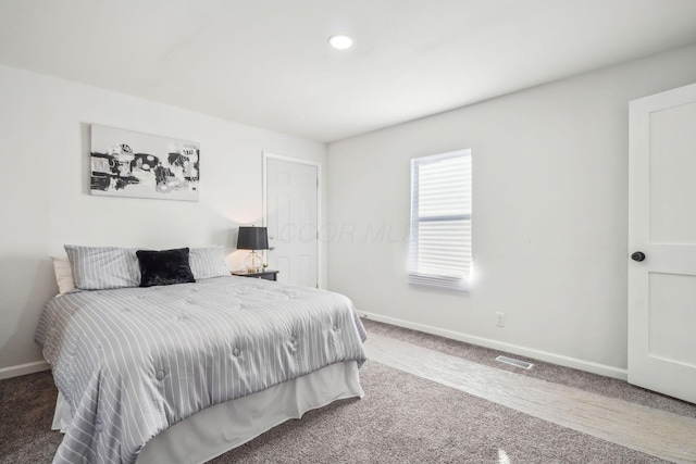 view of carpeted bedroom