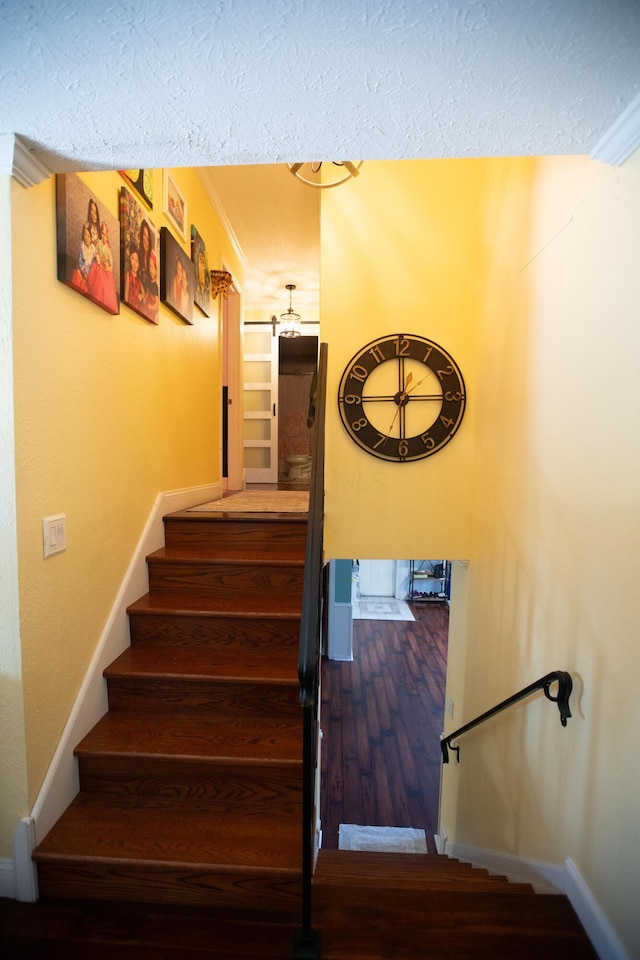 stairway with ornamental molding