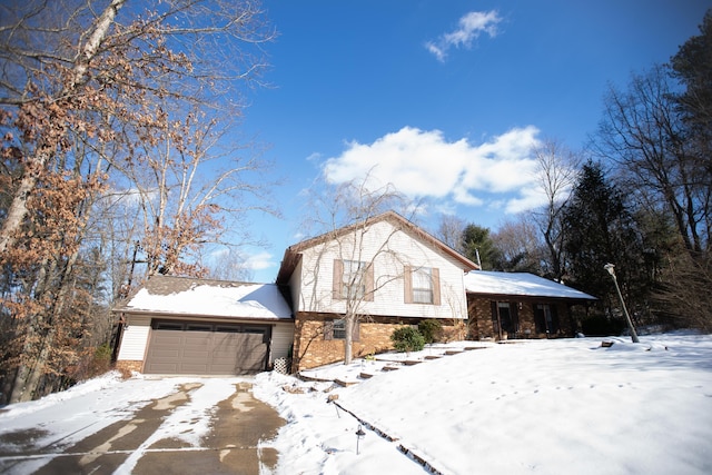 tri-level home with a garage