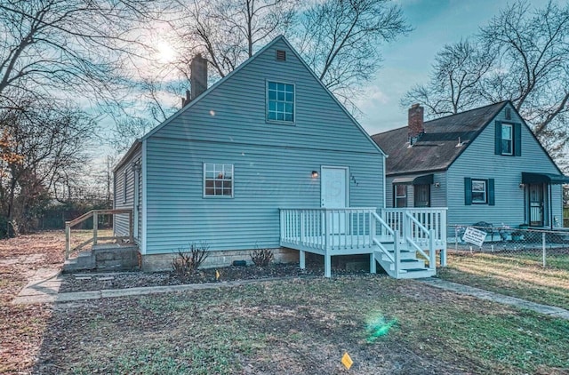 view of rear view of property