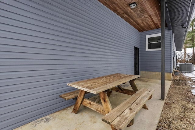 view of patio / terrace featuring central AC