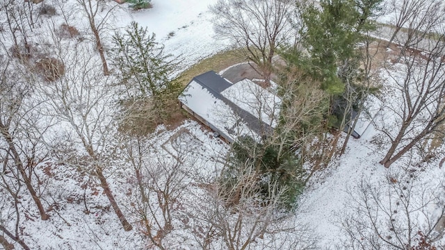 view of snowy aerial view