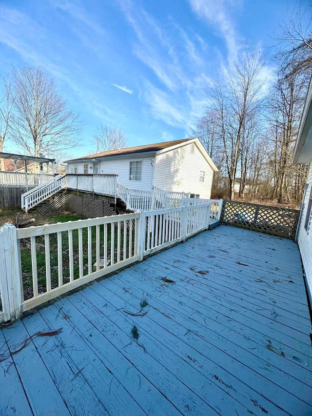 view of wooden terrace