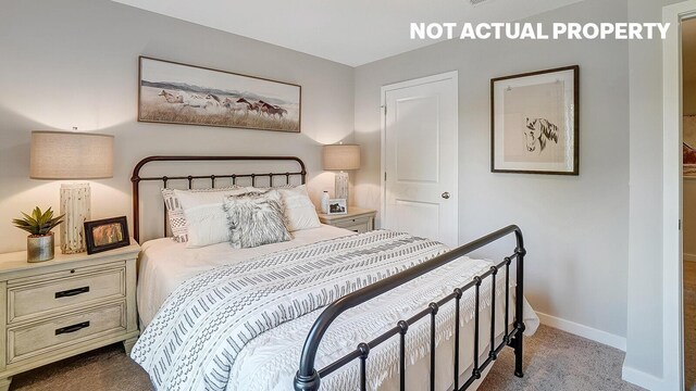 bedroom with carpet floors