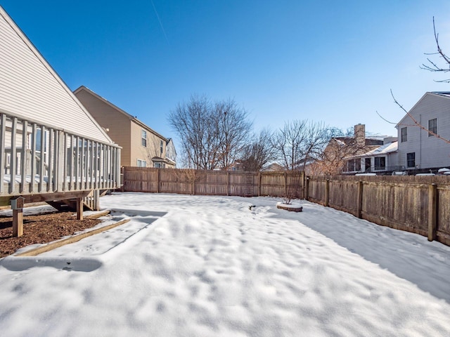 view of snowy yard