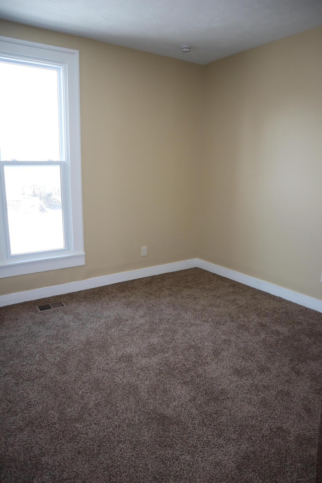 view of carpeted spare room