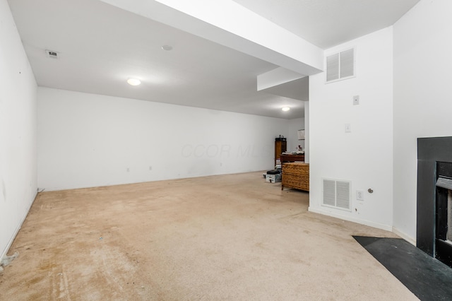 view of carpeted living room