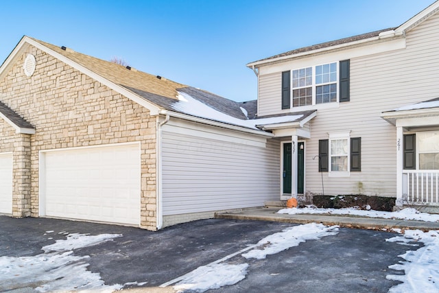 view of property with a garage