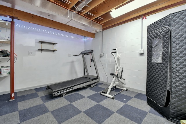 view of workout area