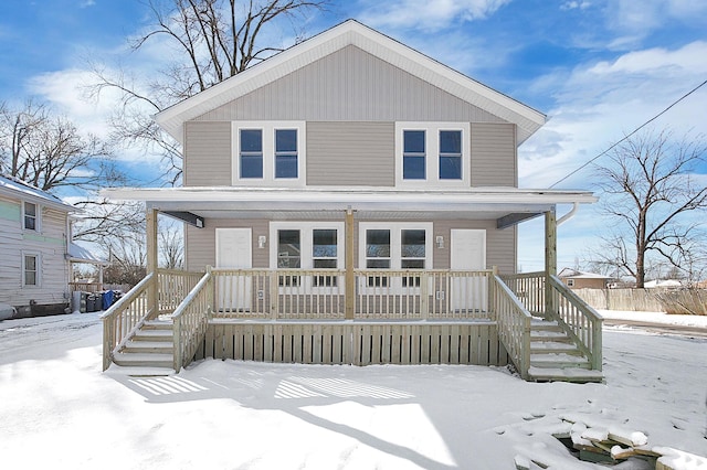 view of front of home with a porch