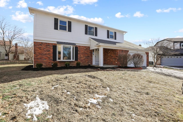 view of property featuring a garage