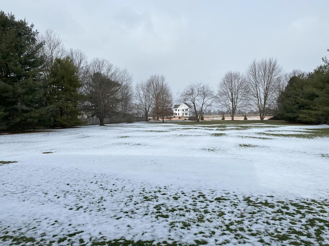 view of snowy yard