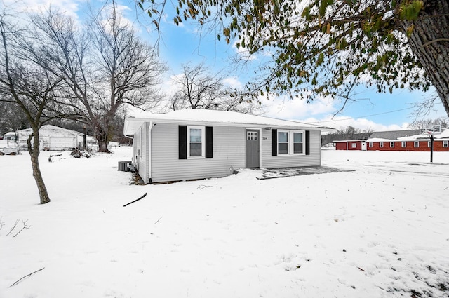 view of front of property featuring central AC unit