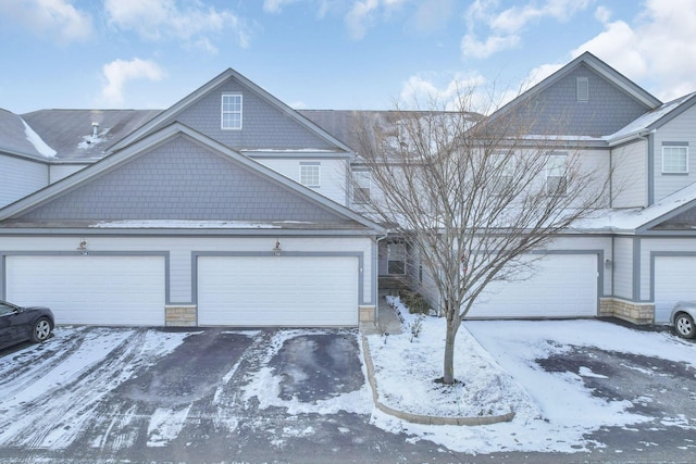 front of property with a garage