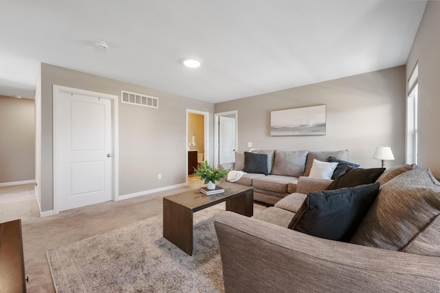 view of carpeted living room