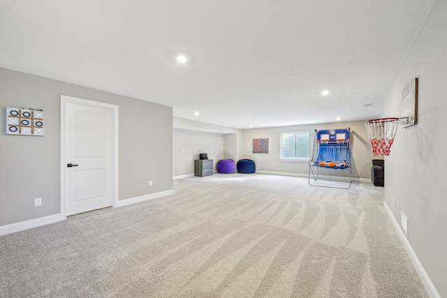 interior space with light carpet