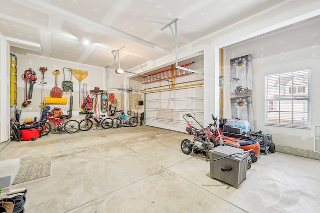 garage featuring a garage door opener