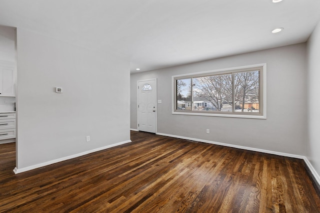 interior space featuring dark hardwood / wood-style floors