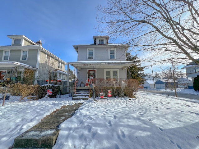 front facade with covered porch