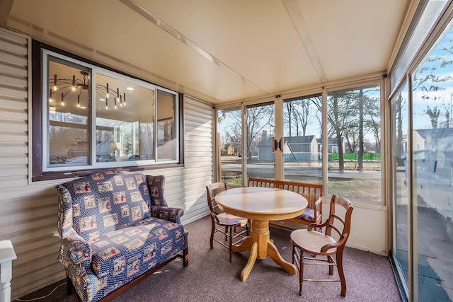 view of sunroom