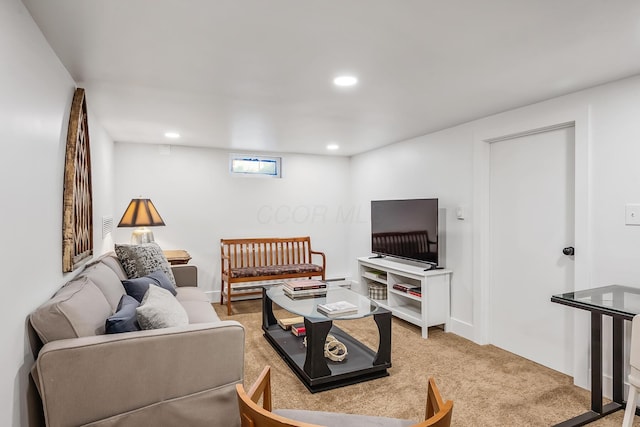 view of carpeted living room