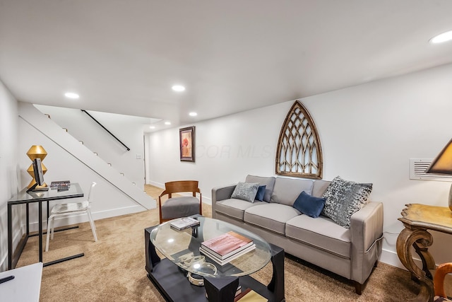 view of carpeted living room