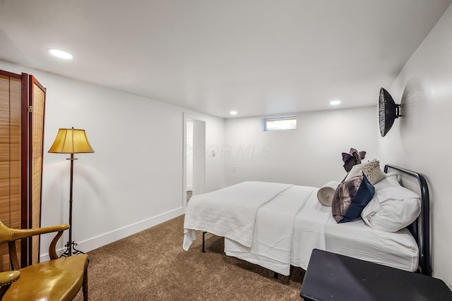 view of carpeted bedroom