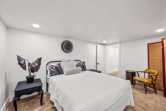 view of carpeted bedroom