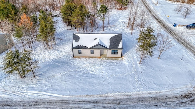 view of snowy aerial view