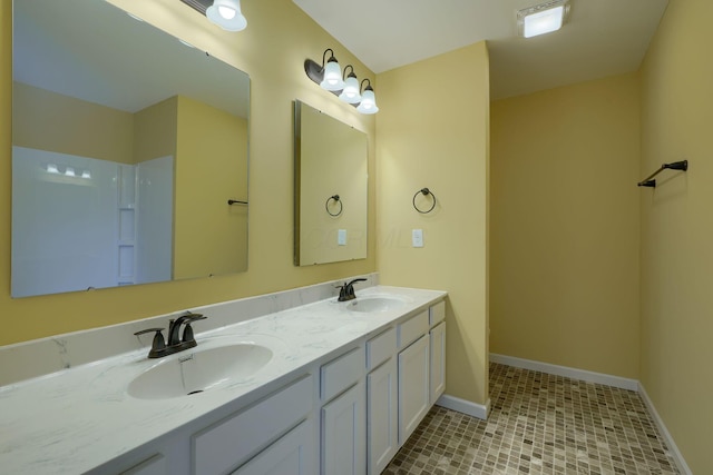 bathroom with vanity