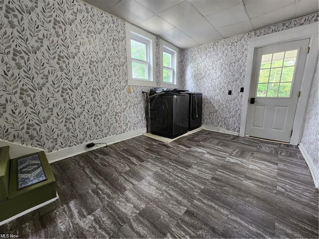 interior space featuring dark hardwood / wood-style flooring