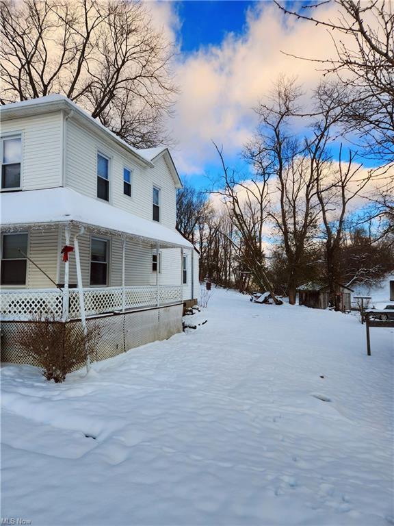 view of snowy exterior