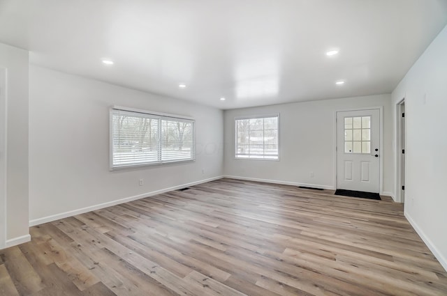 interior space with light wood-type flooring