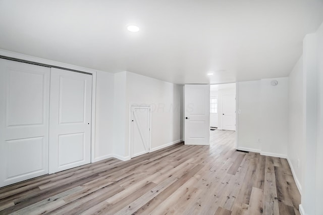 interior space featuring light wood-type flooring