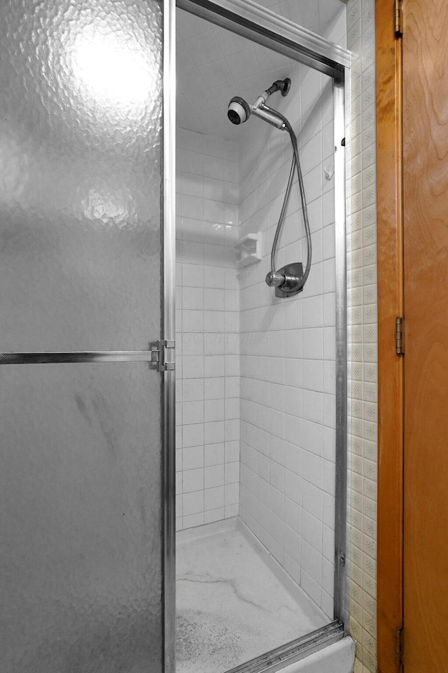 bathroom featuring walk in shower