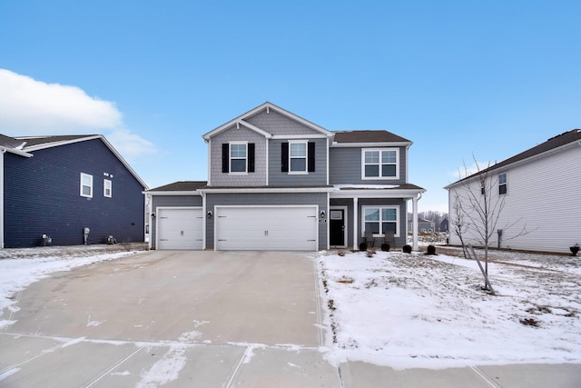 front facade featuring a garage